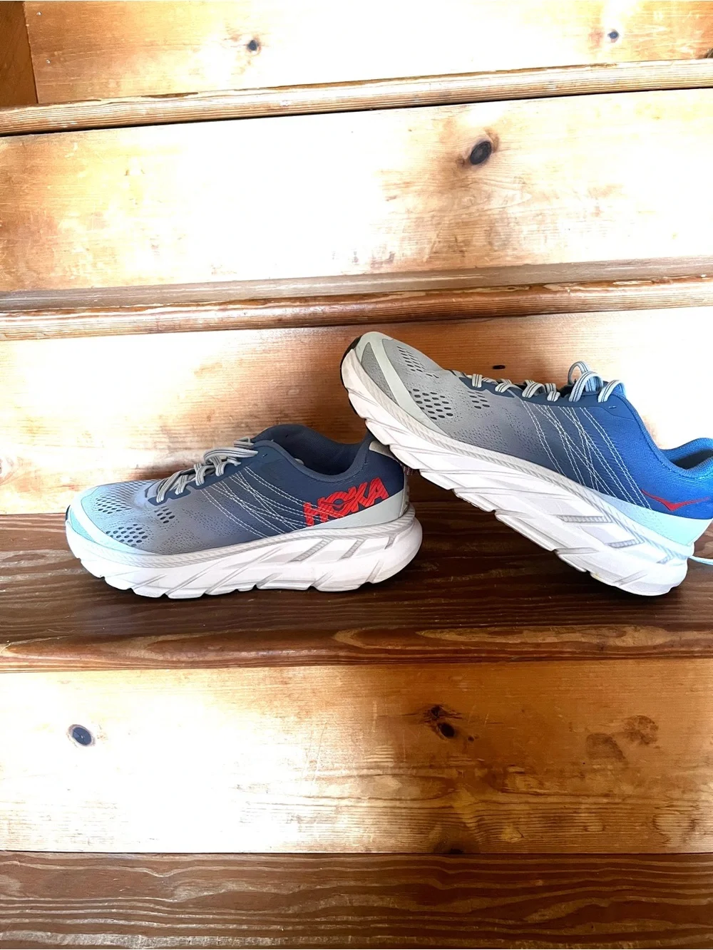Hoka Women's Blue Gradient Athletic Running Shoes